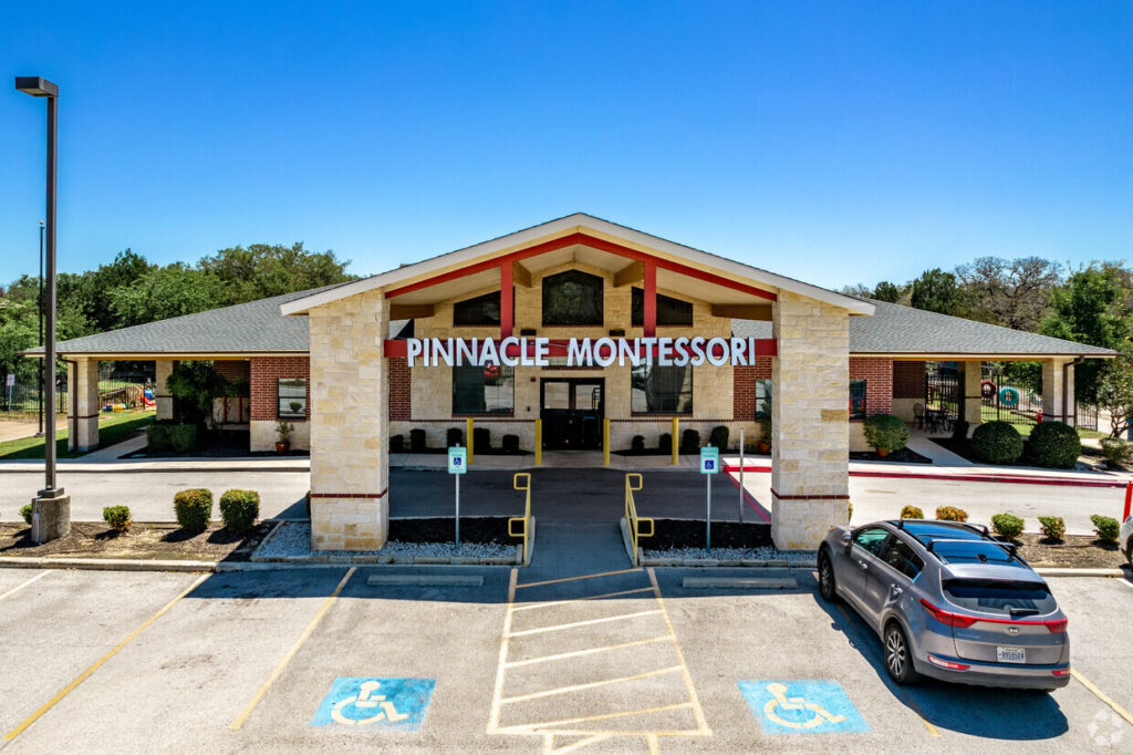 Front exterior and covered entrance of the commercial property